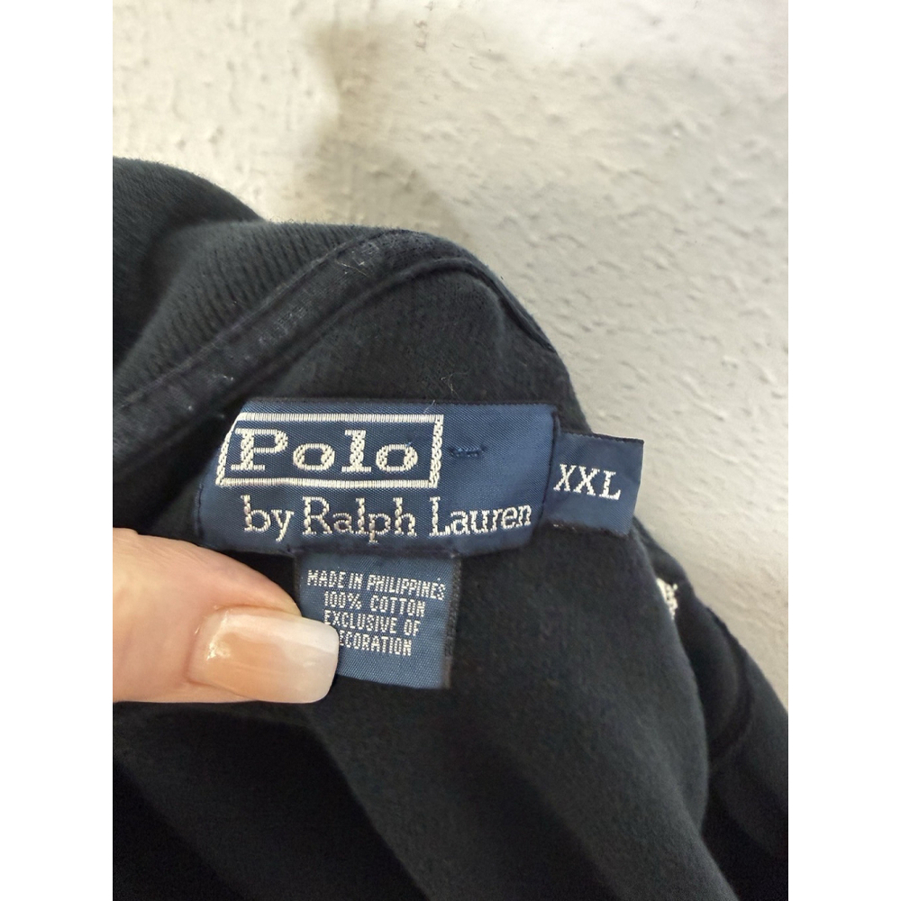 POLO Ralph Lauren Knit Sweater Jacket Men XXL Navy Varsity Full-Zip Vintage - Picture 4 of 11